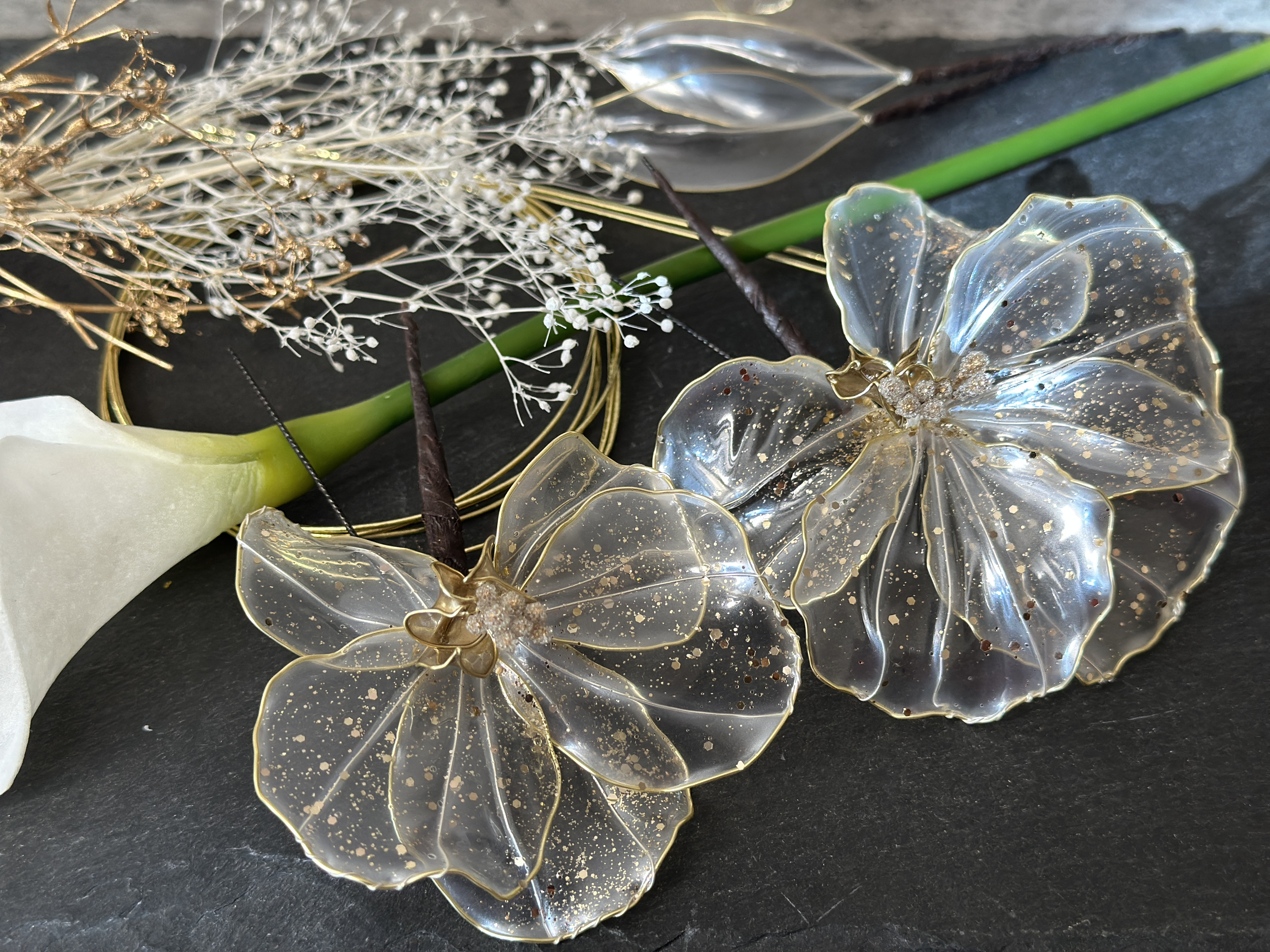 【ラスト1点】【胡蝶蘭】髪飾り アメリカフラワー 成人式 結婚式 白無垢 前撮り ウェディング