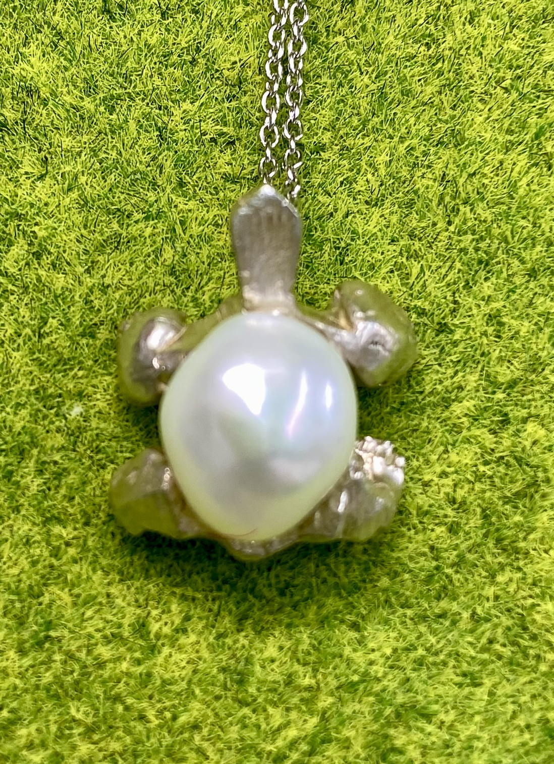 バロックパール陸亀さんペンダント仕様　メッキ無し仕様