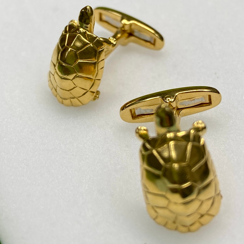 亀さんカフスボタン k18メッキ仕様 その他アクセサリー Craft ryouzo