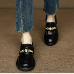 牛革 ローファー 疲れない 歩きやすい オシャレ レディーススニーカー 地雷系 冬靴 ウォーキングシューズ 裏起毛 10枚目の画像