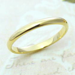 K18 鍛造 平打ち 2mm リング 18金 イエロー ピンク ホワイト マット