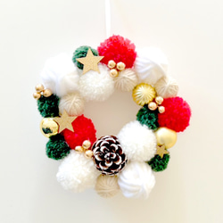 小さめ♪クリスマスリース♪♪ クリスマスリース飾り 小24-3 リース kisetukazari2 通販 18481128