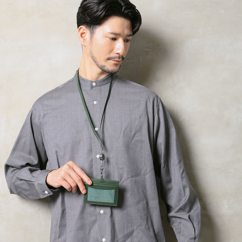 便利な両面クリア窓設計】 リール付き IDカードホルダー 社員証ケース