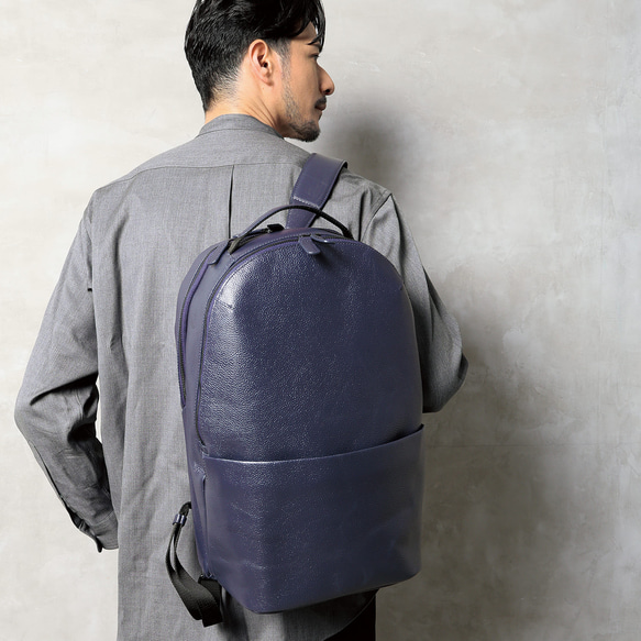 ビジネスリュック メンズ 本革 大容量 14インチPC収納可 16L 軽量 15