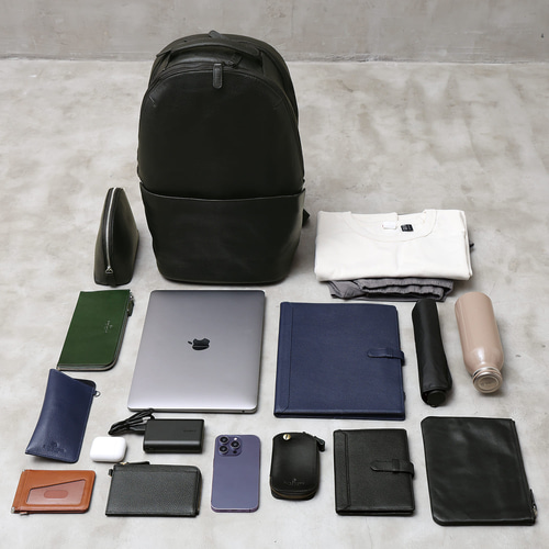 ビジネスリュック メンズ 本革 大容量 14インチPC収納可 16L 軽量 15