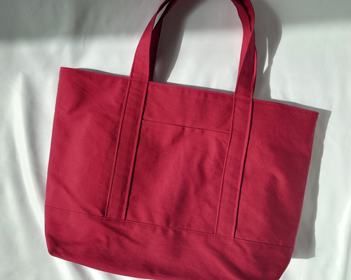仕切りたくさん大きめトートバッグ帆布/レディース/a4/メンズ/シンプル/通勤仕事用/マザーズバッグ/赤ワインレッド トートバッグ yuriroko  通販｜Creema(クリーマ) 18575596