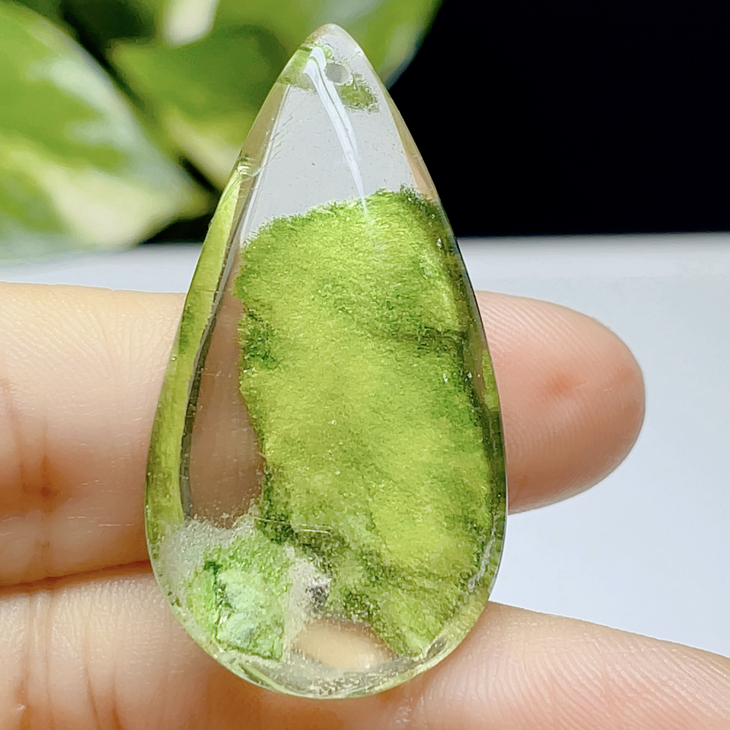 【高品質】 ガーデンクォーツ　庭園水晶　幽霊水晶　ペンダント　ネックレス　48