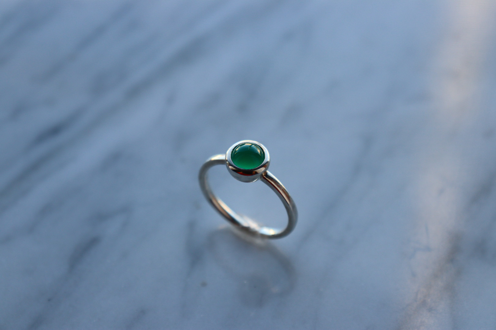 雨露花〜ametuyubana〜 グリーンアゲートのring 13号 13,860円