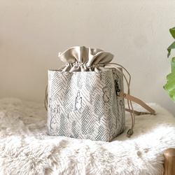 雪うさぎ入⚮̈ミナペルホネン lumiukko beige ネリオバッグ ショルダー 