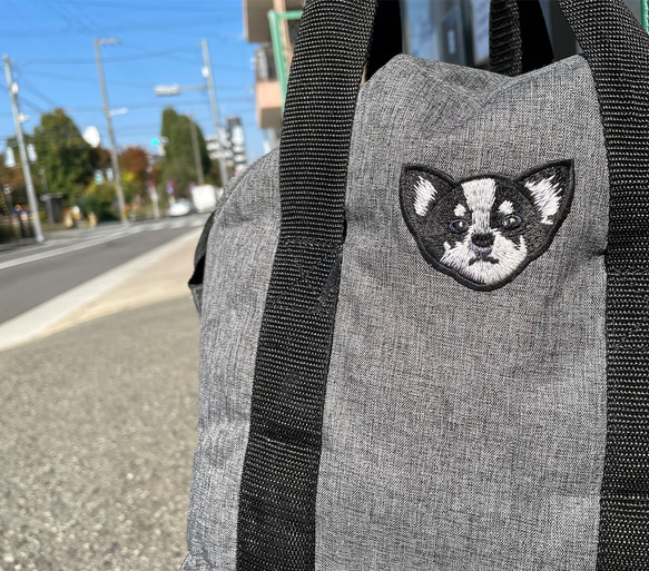 送料無料＊ チワワ リアル刺繍 ステッカー シール ワッペン 犬 動物 ダイカット ペット 大きめサイズ スマホ デコ 2枚目の画像