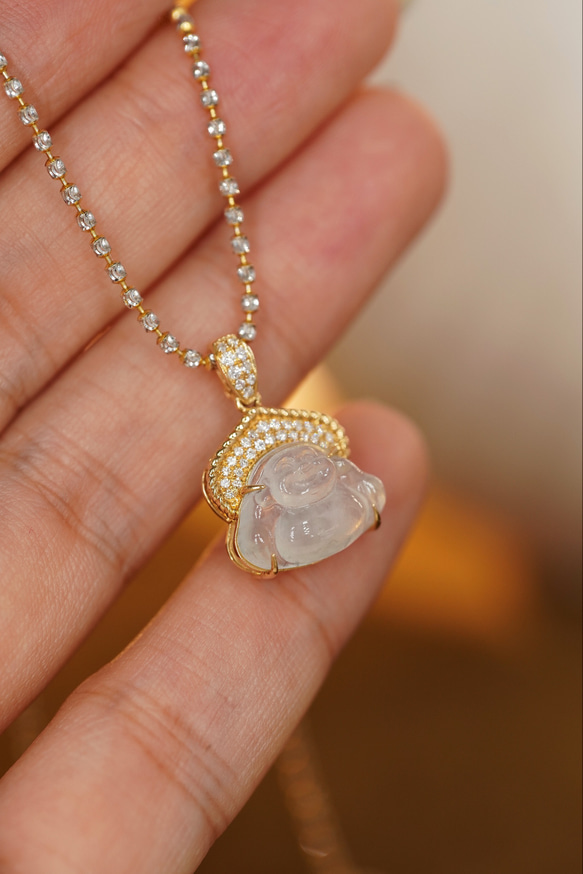 翡翠ペンダントトップk18