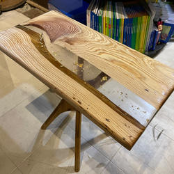 在庫あり　即納　サイドテーブル　ＬＡ　ＦＵＳＩＯＮ　レジンテーブル　ソファーテーブル　ナチュラル　高級感　 8枚目の画像