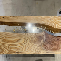 在庫あり　即納　サイドテーブル　ＬＡ　ＦＵＳＩＯＮ　レジンテーブル　ソファーテーブル　ナチュラル　高級感　 7枚目の画像