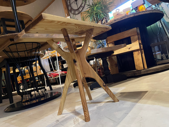 在庫あり　即納　サイドテーブル　ＬＡ　ＦＵＳＩＯＮ　レジンテーブル　ソファーテーブル　ナチュラル　高級感　 3枚目の画像