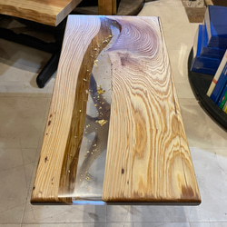 在庫あり　即納　サイドテーブル　ＬＡ　ＦＵＳＩＯＮ　レジンテーブル　ソファーテーブル　ナチュラル　高級感　 5枚目の画像