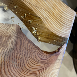 在庫あり　即納　サイドテーブル　ＬＡ　ＦＵＳＩＯＮ　レジンテーブル　ソファーテーブル　ナチュラル　高級感　 6枚目の画像