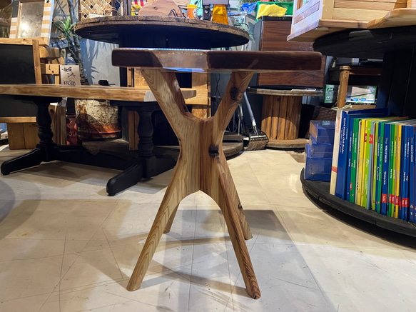 在庫あり　即納　サイドテーブル　ＬＡ　ＦＵＳＩＯＮ　レジンテーブル　ソファーテーブル　ナチュラル　高級感　 4枚目の画像