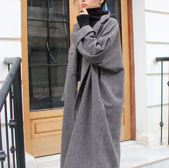 ほっこり冬素材◉ 国産ウールオーバーコート クラシックグレー コート