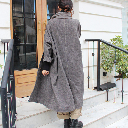ほっこり冬素材◉ 国産ウールオーバーコート クラシックグレー コート