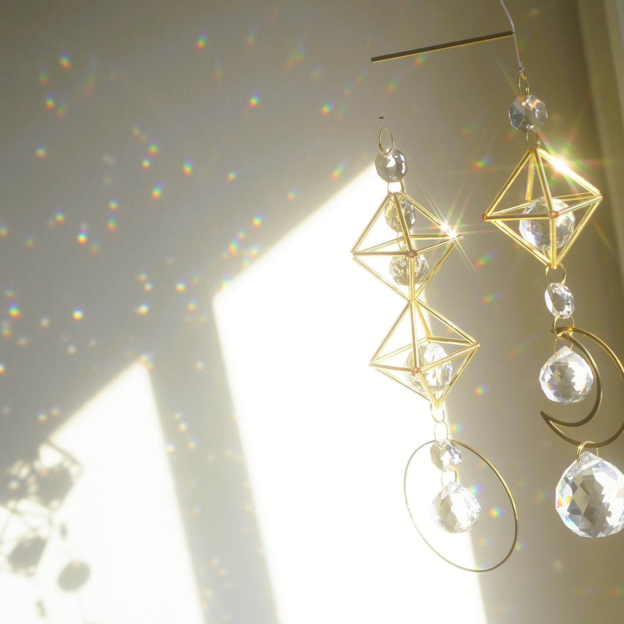 リブラ S - Golden Moonlight / サンキャッチャー / モビール / ヒンメリ【受注生産】