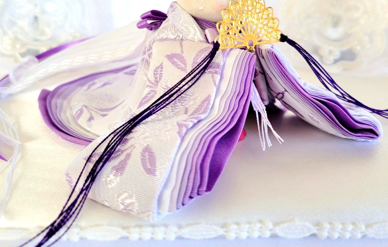 ●さくらの着物おすすめです●新品おひなさま●　さくら刺繍飾り　フルセット