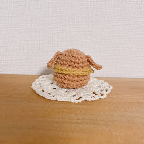 キーホルダー変更可》まんまるわんちゃんのあみぐるみ あみぐるみ