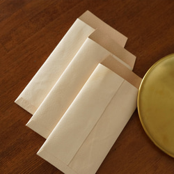 お年玉やお祝い、贈り物に最適な本革 ヌメ革レザーの現金封筒　ぽち袋 - 時を刻むミニマム財布 5枚目の画像