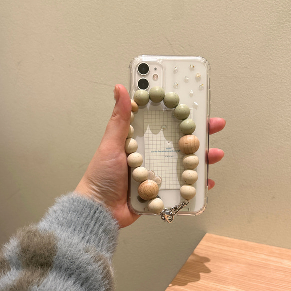 【 カスタマイズ 可 】　ハンドストラップ　スマホストラップ　スマホ　ストラップ　ウッド　手首　落下防止　オーダー　木 20枚目の画像