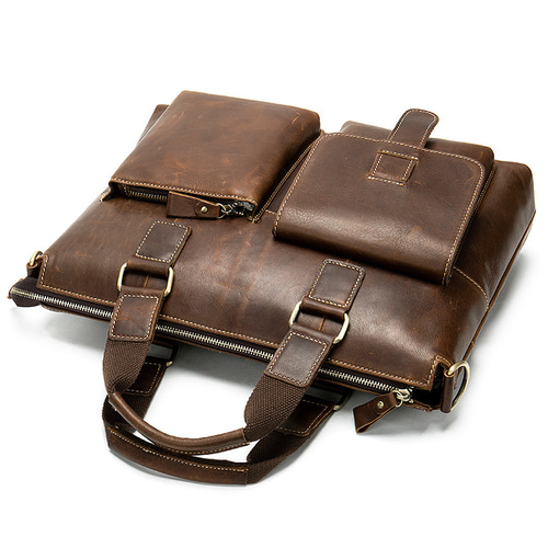 ⭐️未使用⭐️牛革ビジネスバッグ レザービジネスバッグメンズヴィンテージ通勤バッグ牛革ブリーフケース