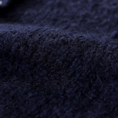 ふんわり軽いリアルモヘア 手編みジャケット ニットカーディガン