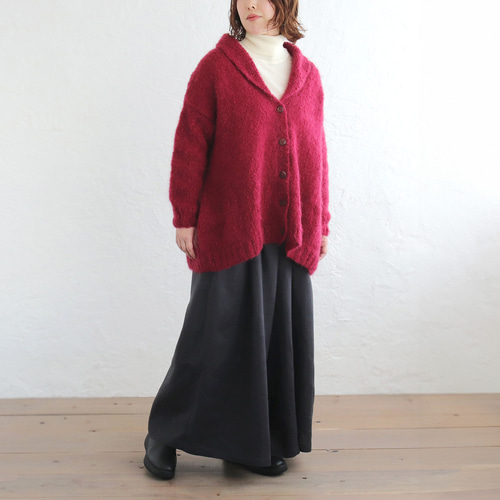 Jun 妥当 Mikami モヘアカーディガン パープル 美品