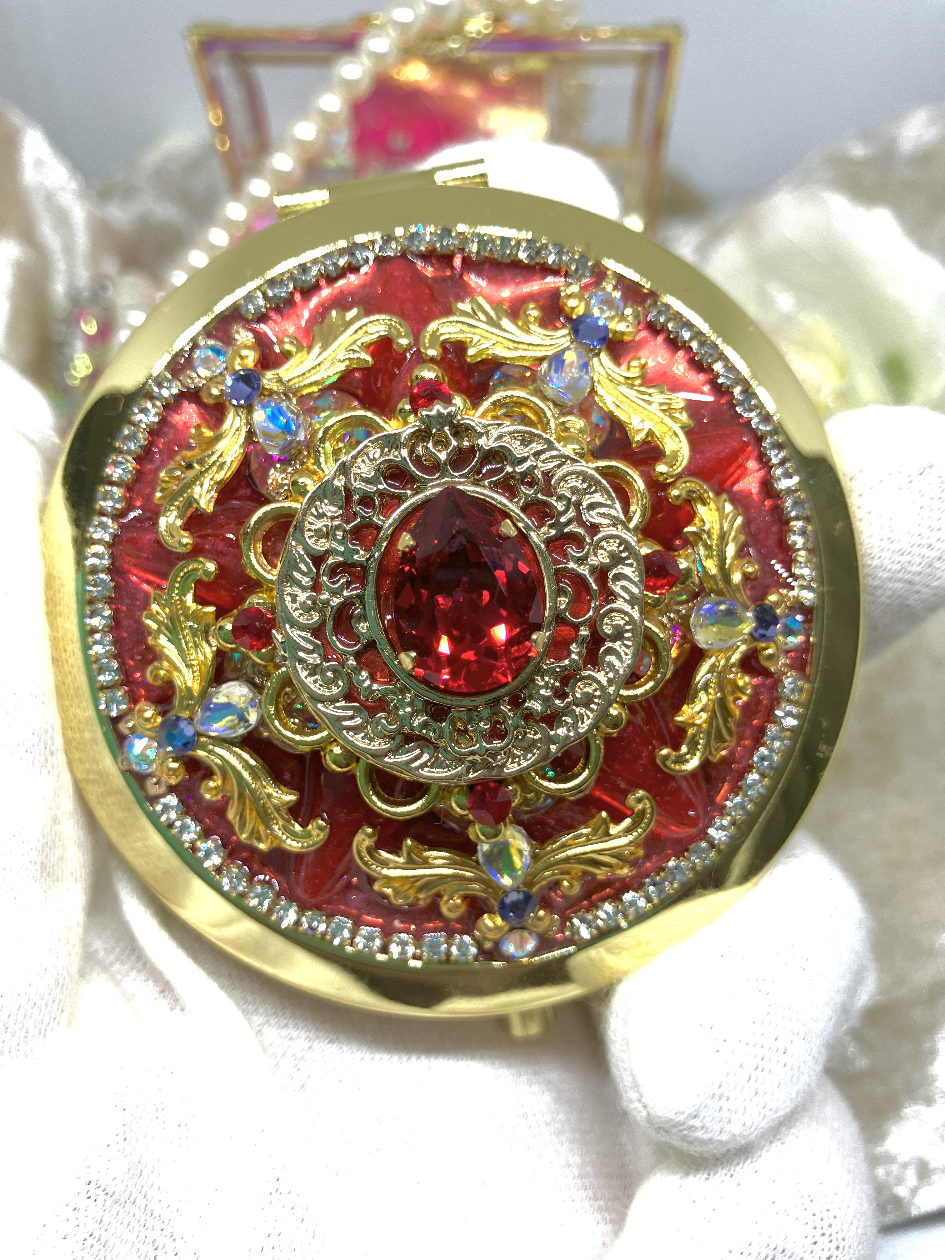 ◆001　魔法少女　変身　コンパクト　ミラー　ハンドメイド　作家様　限定出品 ◇001 ハンドメイド 作家様 限定出品 魔法少女 変身 コンパクト