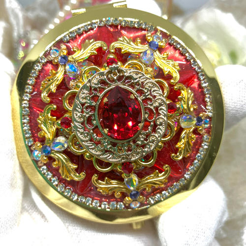 ◆001　魔法少女　変身　コンパクト　ミラー　ハンドメイド　作家様　限定出品 ◇001 ハンドメイド 作家様 限定出品 魔法少女 変身 コンパクト