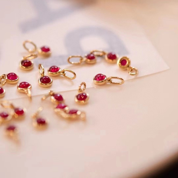 天然ルビーペンダントトップk18 2枚目の画像