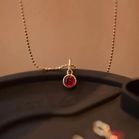 天然ルビーペンダントトップk18 3枚目の画像