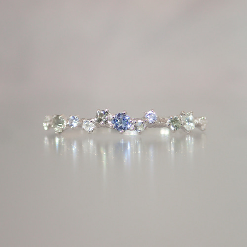 R160-007］ ジェイド JADE ヒスイ 本翡翠 くりぬき リング 天然石 一点 