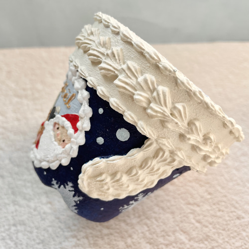 リメイク鉢 クリスマスのマフラー鉢 多肉植物 iz⋈pot 通販 18577385