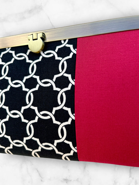 おとなのモロッカンリング【ブラック】・長財布《ブロンズマスタード / ワインレッド》 10枚目の画像