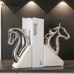 馬の頭像 2体セットブックエンド 5d79772417e8acaea4c26266bab17f