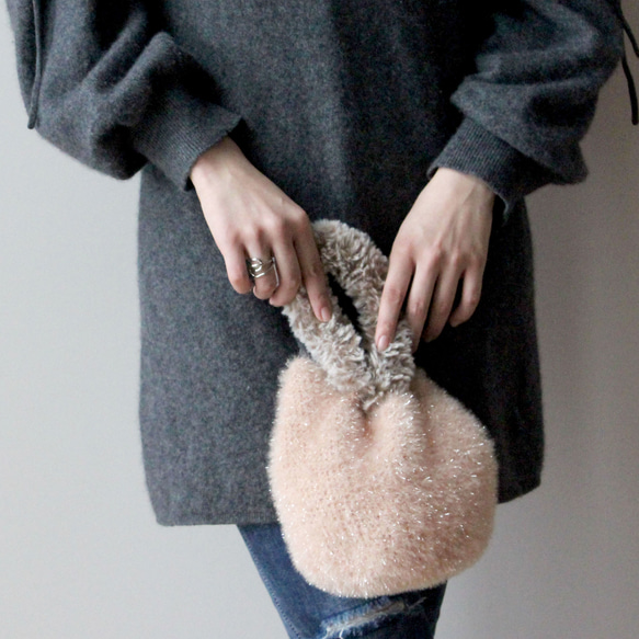 リンクスキャット染め　ファーバッグ リンクスキャット染めファーバッグ