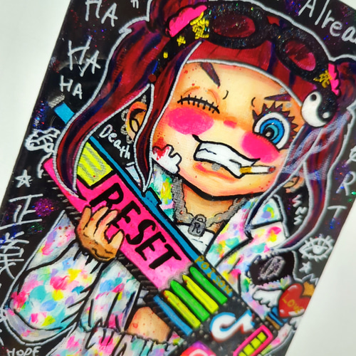 【一点物イラストアート】You already lost HEART【F0号】 F0号】You already lost HEART 絵画 Chika Shinoda's art 通販