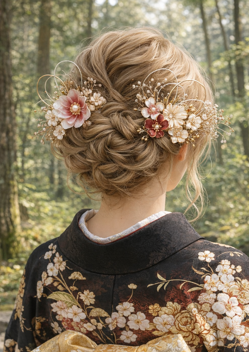 【再販3】和花 の 髪飾り ☆ アメリカンフラワー ☆ 成人式 卒業式 結婚式