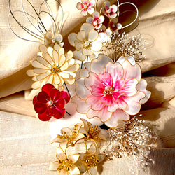 再販3⠀】ガラス風 胡蝶蘭 の 髪飾り ⭐︎ アメリカンフラワー