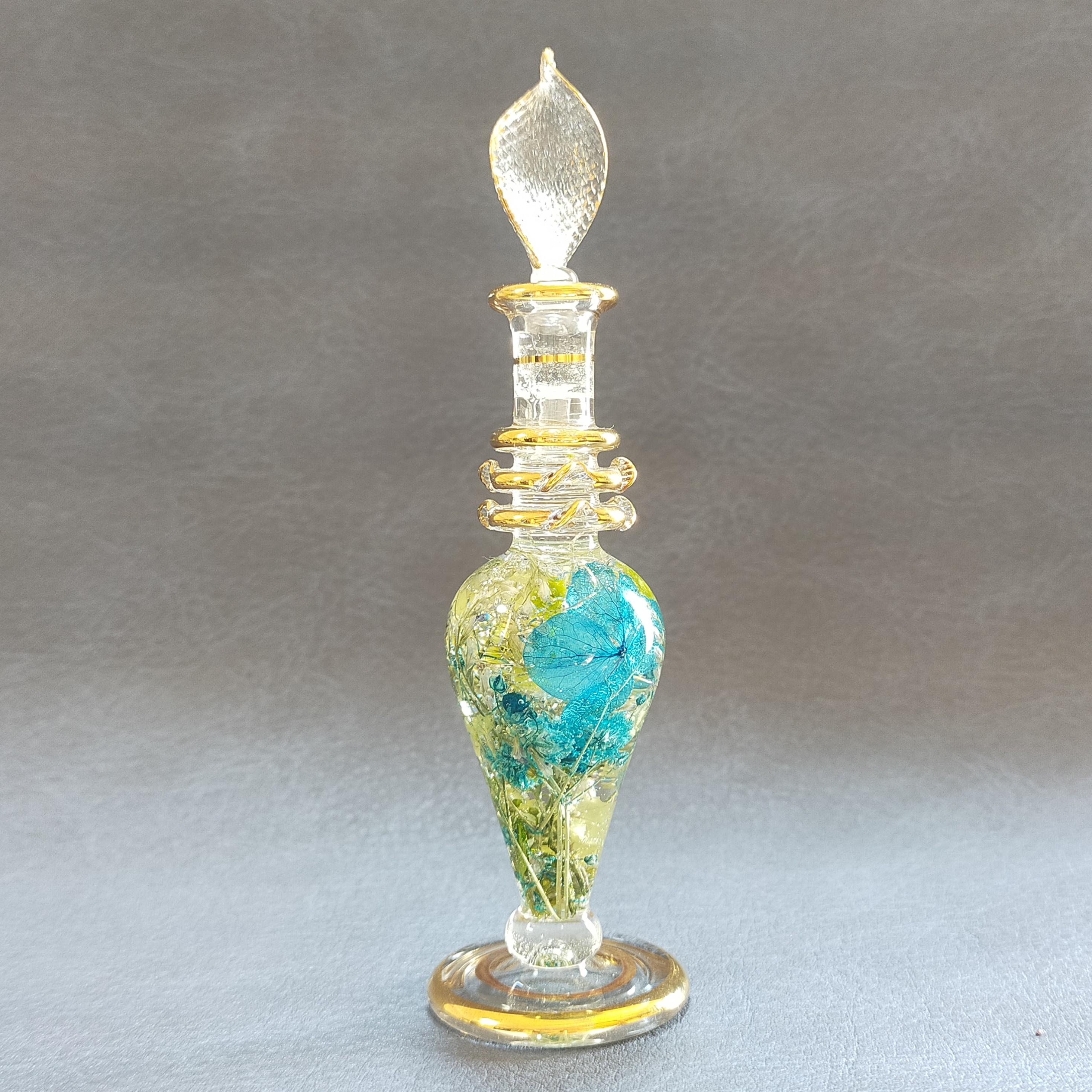 【ジャスミンのお城】〜エジプシャンハーバリウム〜　グラス　ガラス瓶　ハーバリウム　レジン　クリスマス　クリア　ブルー　青