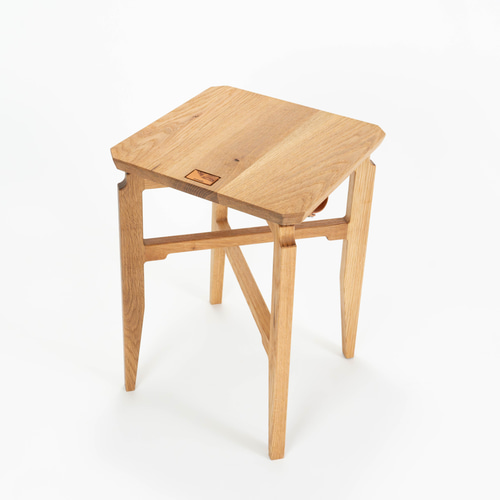 SQUARE STOOL 無垢 オーク スツール 折りたたみ アウトドア 椅子