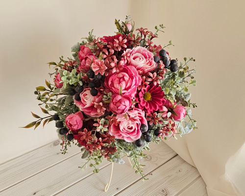 ウェディングブーケ（ブートニア付き）B-191 ブーケ himejyon 通販