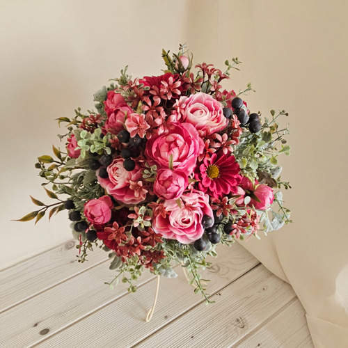 ウェディングブーケ（ブートニア付き）B-191 ブーケ himejyon 通販