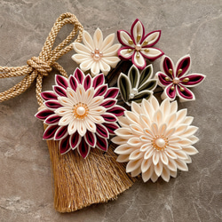 限定1セットつまみ細工✴︎宝石箱【jewelry box】⑥エメラルド ヘッド