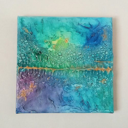 【soleil】テクスチャーアート　抽象画　絵画 抽象画 テクスチャーアート 青 絵画 MUGI 通販 18579140｜Creema