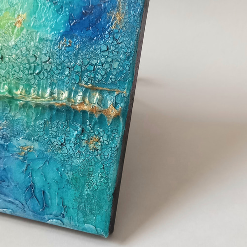 抽象画 テクスチャーアート 青 絵画 MUGI 通販 18579140｜Creema